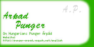 arpad punger business card